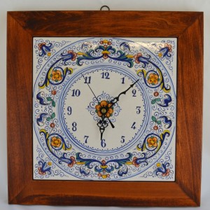 CLOCK “RICCO DERUTA” WITH WOODEN FRAME FROM CM. 34