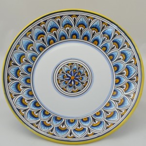 TABLE SMALL PLATE “PENNE DI PAVONE CELESTE” FROM CM 22