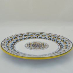 TABLE FUND PLATE “PENNE DI PAVONE CELESTE” FROM CM 23