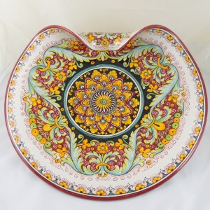 CENTRO TAVOLA CON RICCIO ”GIRALI FIORITI”  DA CM. 50