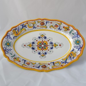 OVAL TRAY “RAFFAELLESCO” CM. 38