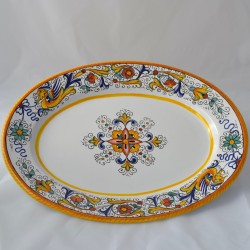 VASSOIO OVALE LISCIO “RAFFAELLESCO”  CM. 38
