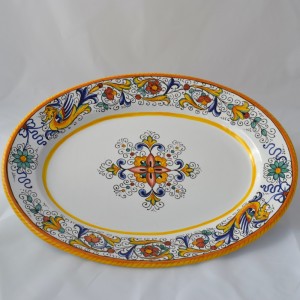 OVAL TRAY “RAFFAELLESCO” CM. 38