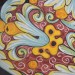 OVAL TRAY “FONDO ROSSO E NERO” CM. 54