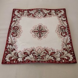 SQUARE TRAY "FONDO ROSSO" DA CM 35